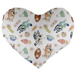 Bluey, Bluey merch, Bluey pattern, Bluey Bluey, bingo, Bluey design, bluey dog Large 19 Premium Flano Heart Shape Cushions Bluey, Bluey merch, Bluey pattern, Bluey Bluey, bingo, Bluey design, bluey dog Large 19 Premium Flano Heart Shape Cushions
