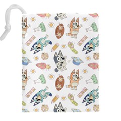 Bluey, Bluey merch, Bluey pattern, Bluey Bluey, bingo, Bluey design, bluey dog Drawstring Pouch (4XL) from ArtsNow.com Back