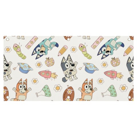 Bluey, Bluey merch, Bluey pattern, Bluey Bluey, bingo, Bluey design, bluey dog Banner and Sign 4  x 2  from ArtsNow.com Front