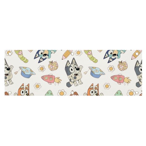 Bluey, Bluey merch, Bluey pattern, Bluey Bluey, bingo, Bluey design, bluey dog Banner and Sign 6  x 2  from ArtsNow.com Front