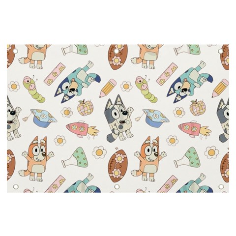Bluey, Bluey merch, Bluey pattern, Bluey Bluey, bingo, Bluey design, bluey dog Banner and Sign 6  x 4  from ArtsNow.com Front