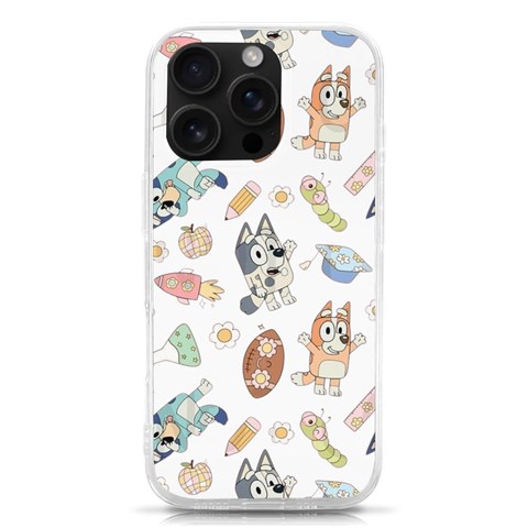 Bluey, Bluey merch, Bluey pattern, Bluey Bluey, bingo, Bluey design, bluey dog iPhone 16 Pro TPU UV Print Case from ArtsNow.com Front
