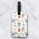 Bluey, Bluey merch, Bluey pattern, Bluey Bluey, bingo, Bluey design, bluey dog Nappa Leather Luggage Tag Rectangle Bluey, Bluey merch, Bluey pattern, Bluey Bluey, bingo, Bluey design, bluey dog Nappa Leather Luggage Tag Rectangle