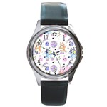 Bluey, Bluey merch, Bluey pattern, Bluey Bluey, bingo, Bluey design, bluey dog Round Metal Watch Bluey, Bluey merch, Bluey pattern, Bluey Bluey, bingo, Bluey design, bluey dog Round Metal Watch