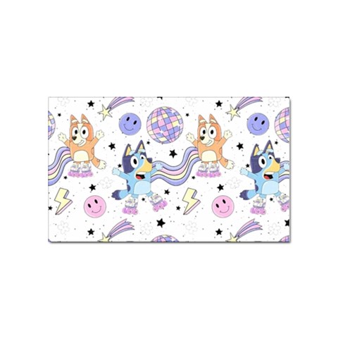 Bluey, Bluey merch, Bluey pattern, Bluey Bluey, bingo, Bluey design, bluey dog Sticker Rectangular (100 pack) from ArtsNow.com Front