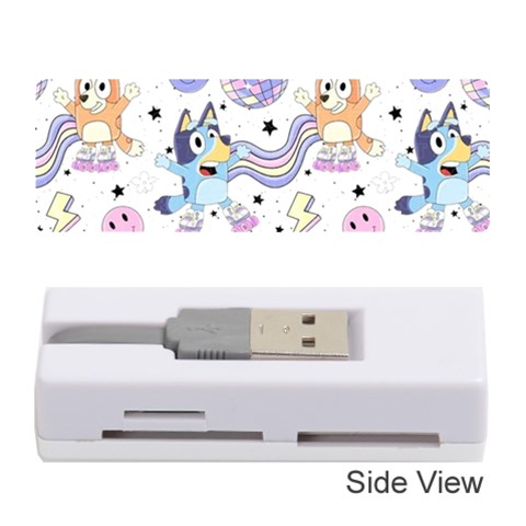Bluey, Bluey merch, Bluey pattern, Bluey Bluey, bingo, Bluey design, bluey dog Memory Card Reader (Stick) from ArtsNow.com Front