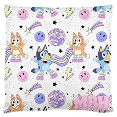Bluey, Bluey merch, Bluey pattern, Bluey Bluey, bingo, Bluey design, bluey dog Large Cushion Case (Two Sides) from ArtsNow.com Back