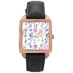 Bluey, Bluey merch, Bluey pattern, Bluey Bluey, bingo, Bluey design, bluey dog Rose Gold Leather Watch Bluey, Bluey merch, Bluey pattern, Bluey Bluey, bingo, Bluey design, bluey dog Rose Gold Leather Watch