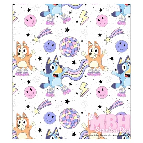 Bluey, Bluey merch, Bluey pattern, Bluey Bluey, bingo, Bluey design, bluey dog Drawstring Pouch (Small) from ArtsNow.com Front