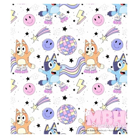 Bluey, Bluey merch, Bluey pattern, Bluey Bluey, bingo, Bluey design, bluey dog Drawstring Pouch (Medium) from ArtsNow.com Front