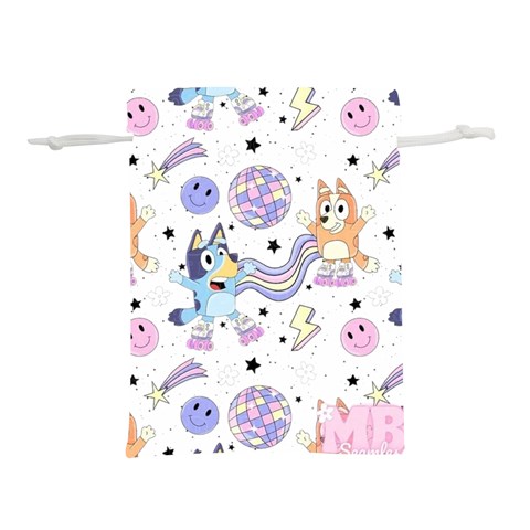 Bluey, Bluey merch, Bluey pattern, Bluey Bluey, bingo, Bluey design, bluey dog Lightweight Drawstring Pouch (S) from ArtsNow.com Front