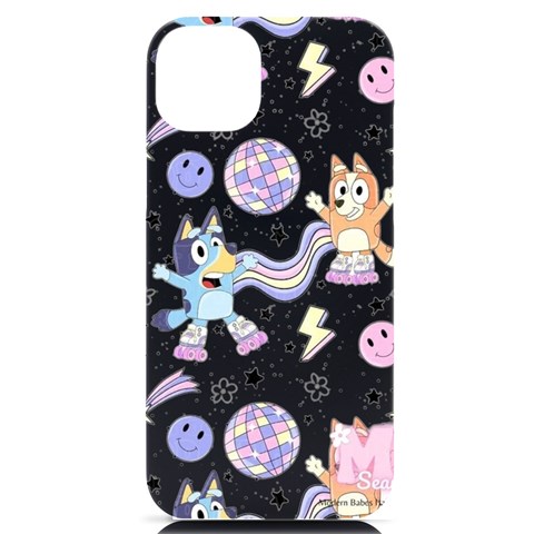 Bluey, Bluey merch, Bluey pattern, Bluey Bluey, bingo, Bluey design, bluey dog iPhone 14 Plus Black UV Print PC Hardshell Case from ArtsNow.com Front