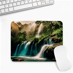 Waterfall Rocks Jungle Forest Small Mousepad