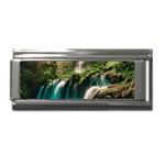 Waterfall Rocks Jungle Forest Superlink Italian Charm (9mm)