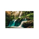 Waterfall Rocks Jungle Forest Sticker Rectangular (100 pack)
