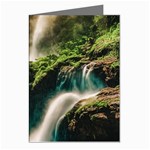 Waterfall Rocks Jungle Forest Greeting Cards (Pkg of 8)