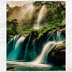 Waterfall Rocks Jungle Forest Canvas 8  x 10 