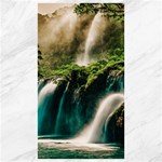 Waterfall Rocks Jungle Forest Canvas 40  x 72 