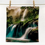 Waterfall Rocks Jungle Forest Face Towel