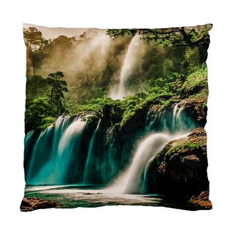 Waterfall Rocks Jungle Forest Standard Cushion Case (Two Sides) from ArtsNow.com Front