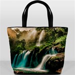 Waterfall Rocks Jungle Forest Bucket Bag