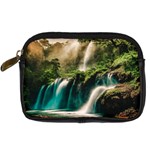 Waterfall Rocks Jungle Forest Digital Camera Leather Case