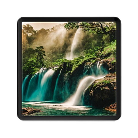 Waterfall Rocks Jungle Forest Memory Card Reader (Square) from ArtsNow.com Front