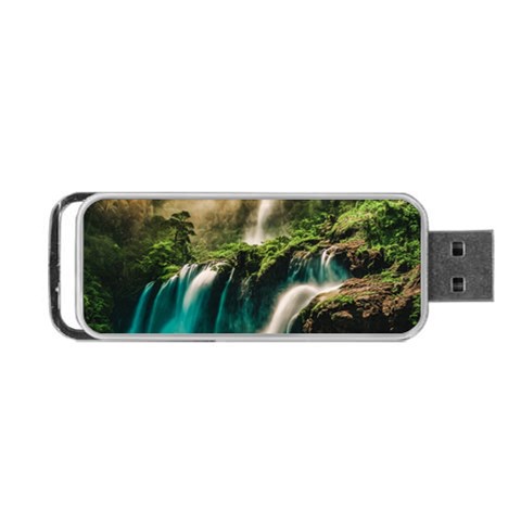 Waterfall Rocks Jungle Forest Portable USB Flash (One Side) from ArtsNow.com Front