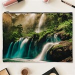 Waterfall Rocks Jungle Forest Cosmetic Bag (XXXL)