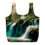 Waterfall Rocks Jungle Forest Full Print Recycle Bag (L)