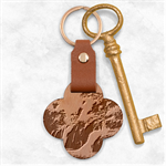 Waterfall Rocks Jungle Forest Engraved Wood Key Chain