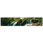 Waterfall Rocks Jungle Forest 12 X60  Small Premium Plush Fleece Scarf