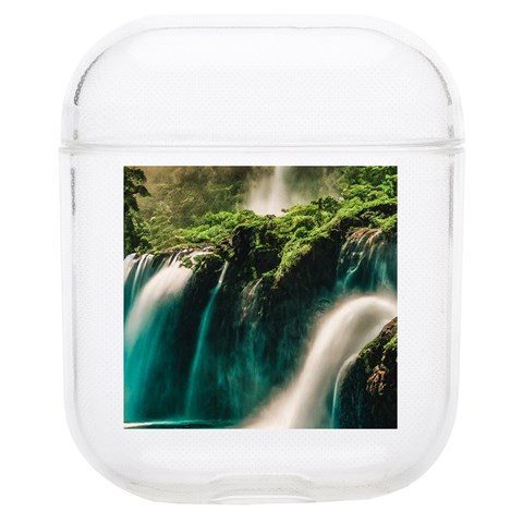 Waterfall Rocks Jungle Forest Soft TPU AirPods 1/2 Case from ArtsNow.com Front