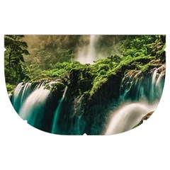 Waterfall Rocks Jungle Forest Make Up Case (Medium) from ArtsNow.com Side Left