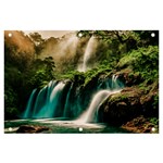 Waterfall Rocks Jungle Forest Banner and Sign 6  x 4 