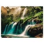 Waterfall Rocks Jungle Forest 40  x 30  Premium Plush Fleece Blanket (Extra Small)