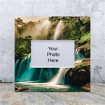 Waterfall Rocks Jungle Forest White Box Photo Frame 4  x 6 