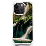 Waterfall Rocks Jungle Forest iPhone 14 Pro TPU UV Print Case