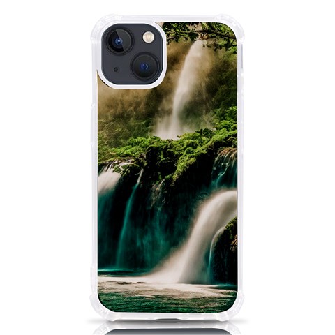 Waterfall Rocks Jungle Forest iPhone 13 TPU UV Print Case from ArtsNow.com Front