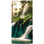 Waterfall Rocks Jungle Forest Samsung Galaxy S24 Ultra 6.9 Inch Black TPU UV Case