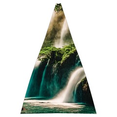 Waterfall Rocks Jungle Forest Automatic Folding Umbrella with Case (Large) from ArtsNow.com 13.71 x19.92  Umbrella - 2