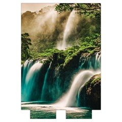Waterfall Rocks Jungle Forest Automatic Folding Umbrella with Case (Large) from ArtsNow.com Case