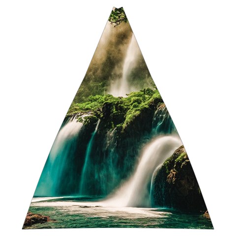 Waterfall Rocks Jungle Forest Automatic Folding Umbrella with Case (Medium) from ArtsNow.com 17.22 x19.95  Umbrella - 3