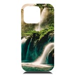 Waterfall Rocks Jungle Forest iPhone 16 Pro Max Black UV Print PC Hardshell Case