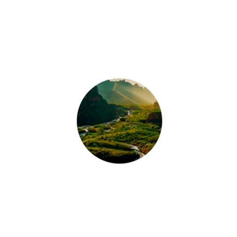 Mountains Trees Forest 1  Mini Buttons from ArtsNow.com Front