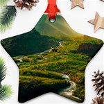 Mountains Trees Forest Ornament (Star)