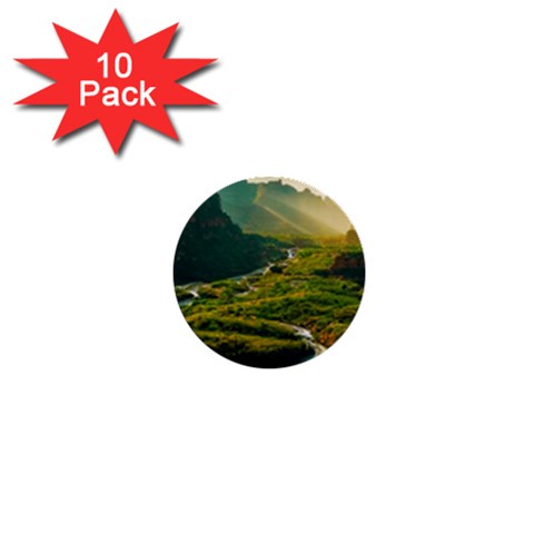 Mountains Trees Forest 1  Mini Buttons (10 pack)  from ArtsNow.com Front