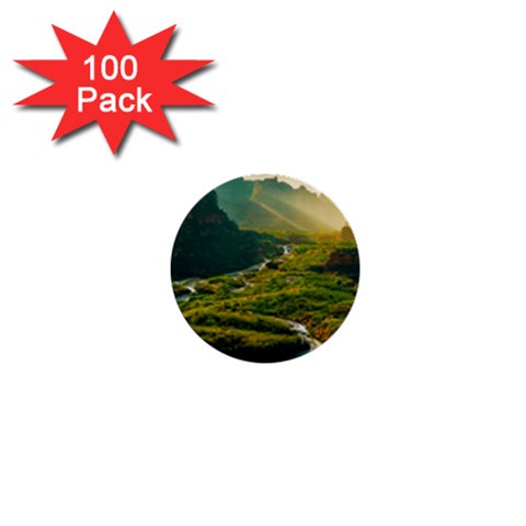 Mountains Trees Forest 1  Mini Buttons (100 pack)  from ArtsNow.com Front