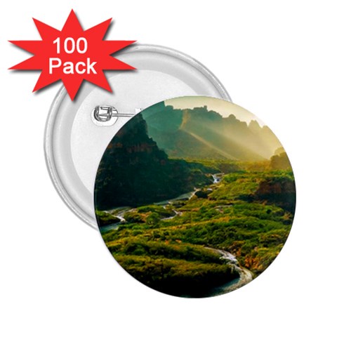 Mountains Trees Forest 2.25  Buttons (100 pack)  from ArtsNow.com Front