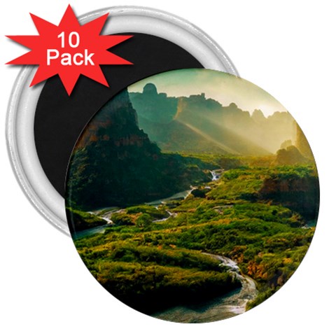 Mountains Trees Forest 3  Magnets (10 pack)  from ArtsNow.com Front